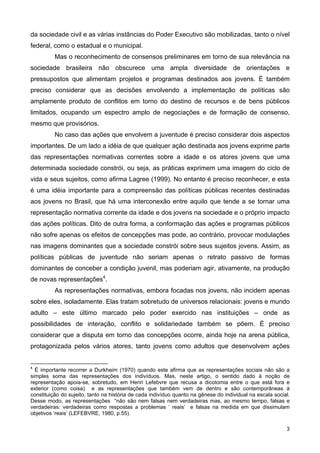 Juventude e políticas Públicas no Brasil