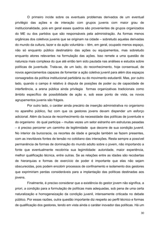 Juventude e políticas Públicas no Brasil