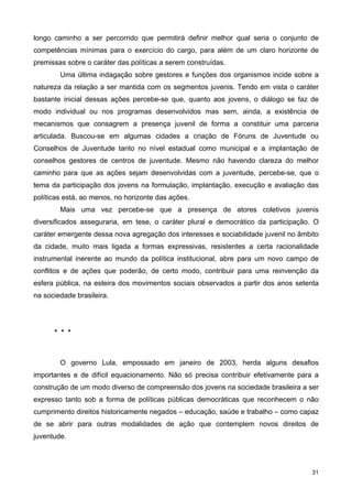 Juventude e políticas Públicas no Brasil