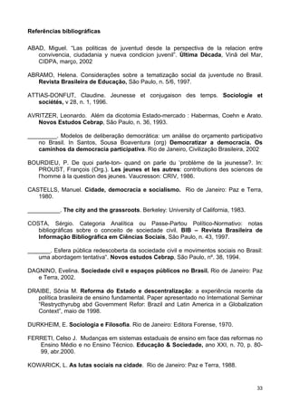 Juventude e políticas Públicas no Brasil