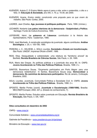 Juventude e políticas Públicas no Brasil