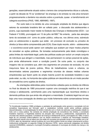 Juventude e políticas Públicas no Brasil