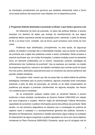 Juventude e políticas Públicas no Brasil