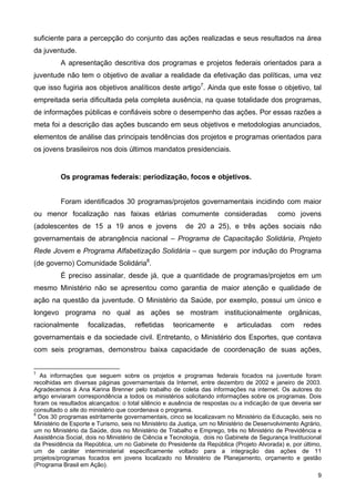 Juventude e políticas Públicas no Brasil