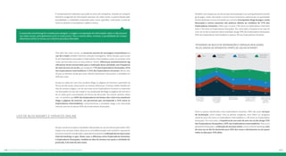 177176 Os perfis de navegação da juventude conectada: #oquedizapesquisa
O comportamento relacional, que pode se torna até compulsivo, levando ao comparti-
lhamento exagerado de informações pessoais nas redes sociais, é potencializado pela
portabilidade e mobilidade propiciadas pelos novos aparelhos conectáveis à Internet
como os celulares e smartphones, tablets e outros.
A expressão oversharing foi cunhada para designar o exagero na exposição de informações sobre a vida pessoal
nas redes sociais, principalmente entre os mais jovens. Para a maioria deles, contudo, a possibilidade de compar-
tilhamento online se tornou um sinônimo da própria liberdade.
Para além das redes sociais, as conversas através de mensagens instantâneas e o
uso de e-mails também merecem atenção investigativa. Nesta direção, para os per-
fis de Exploradores Avançados e Exploradores Intermediários pode-se constatar uma
maior aproximação entre as duas práticas. Porém, diferenças estatisticamente sig-
nificativas foram encontradas para a realização desta atividade com frequência
de mais de uma vez ao dia, que atingiram 77% dos Exploradores Avançados, 62%
dos Exploradores Intermediários e 34% dos Exploradores Iniciantes. Neste caso,
há que se destacar ainda que esses últimos declararam não praticar a atividade em
20% dos casos.
Já para as ações de criar e/ou atualizar blogs ou páginas da internet e participar de
fóruns de discussão, observaram-se maiores diferenças. O tempo médio medido em
dias de semana chegou a ser de seis vezes entre Exploradores Iniciantes e Explorado-
res Avançados no caso da criação e /ou atualização de blogs ou páginas da internet e
de 12 vezes para a participação em fóruns de discussão. No mesmo sentido, obser-
vou--se também que 66% dos Exploradores Iniciantes não criam e/ou atualizam
blogs e páginas da internet, um porcentual que corresponde a 31% entre os
Exploradores Intermediários. Contrariamente, a atividade chega a ser executada
mais de uma vez ao dia por 60% dos Exploradores Avançados.
No que concerne as ações e atividades relacionadas ao uso da internet para obter infor-
mação e/ou serviços online, observa-se uma diferenciação mais sensível e representa-
tivaentreosperfisconsiderados,especialmentequantoàutilização de serviços como
internet-banking e e-gov. Neste caso, a diferença entre Exploradores Iniciantes
e Exploradores Avançados, medida em dias da semana nos quais a atividade foi
praticada, é de mais de sete vezes.
Uso de buscadores e serviços online
Também com relação ao uso de serviços de localização e ao acompanhamento de blo-
gs de jogos, moda, decoração e outros houve acréscimos substanciais na quantidade
de dias dedicados a essas atividades por semana. Acompanhar blogs de jogos, moda,
decoração e outros assuntos são práticas alheias ao cotidiano de 47% dos
Exploradores Iniciantes, índice que cai para 13% entre os Exploradores Intermedi-
ários e 3% entre os Exploradores Avançados. Por outro lado, a frequência de mais de
uma vez ao dia no exercício desta atividade atinge 59% dos Exploradores Avançados,
20% dos Exploradores Intermediários e apenas 3% dos Exploradores Iniciantes.
Entre os jovens classificados como Exploradores Iniciantes, 28% não usam serviços
de localização, como mapas. Para as demais categorias, esse índice cai, progressi-
vamente para 4% entre os Exploradores Intermediários e 2% entre os Exploradores
Avançados. Por outro lado, a frequência de uso mais de uma vez ao dia atinge 53%
dos Exploradores Avançados e 20% dos Exploradores Intermediários. Para os Ex-
ploradores Avançados, a utilização de serviços online, como o internet banking, mais
de uma vez ao dia foi declarado para 49% dos casos e diariamente ou em quase
todos os dias para 31% deles.
Atividades de busca de informações e serviços realizadas
pelos jovens de diferentes perfis de uso da internet
Exploradores
Iniciantes
Total
Exploradores
Avançados
Exploradores
Intermediários
5,7
6,2
5,6
5,8
5,2
3,1
1,8
0,7
3,8
2,3
1,2
3,8
2,3
1,3
5,4
4,3
3,5
4
2,7
1,7
Informação
e serviços de
modo geral
Faz pesquisas
na web sobre
informações
em geral
Utiliza serviços
de localização
Acompanha blogs
(jogos, moda,
decoração etc.)
Utiliza serviços
online (internet,
banking,
e-gov etc..)
 