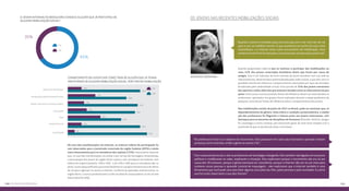 o jovem internauta brasileiro conhece alguém que já partcipou de 
alguma mobilização social? 
35% 
65% 
Sim 
Não 
Conhecimento da juventude conectada de alguém que já tenha 
participado de alguma mobilização social, por tipo de mobilização 
16% 
19% 
84% 
81% 
32% 
68% 
Sim 
Não 
92% 
84% 
78% 
62% 
22% 
16% 
8% 
38% 
Abaixo-assinado/Petições 
Manifestação pública/Passeata/Protesto 
Debates sobre temas de interesse público 
Voluntariado 
Greve 
Doação financeira 
Crowdfunding 
No caso das manifestações via internet, os maiores índices de participação fo-ram 
observados para a juventude conectada da região Sudeste (65%) e ainda 
mais intensamente para os moradores das capitais (72%). Interessante observar 
que, no caso das manifestações via celular e por serviço de mensagens instantâneas, 
a participação dos jovens da região Norte supera a dos moradores do Sudeste, com 
índices de respectivamente, 19% e 18% - e de 22% e 20% para os moradores das ca-pitais. 
A principal justificativa para este fenômeno é a própria infraestrutura de oferta 
de serviços regionais no acesso à internet. Conforme já apontado anteriormente, na 
região Norte, o acesso predominante à rede mundial de computadores se dá via tele-fonia 
móvel (54,8%). 
Os jovens nas recentes mobilizações sociais 
“Quando o jovem é chamado para uma luta que tem a ver com ele, ele vai 
para a rua, se mobiliza mesmo. O que aconteceu em junho foi uma coisa 
maravilhosa, e a internet entra como instrumento de mobilização. Uma 
semente muito forte foi lançada e coisas bacanas acontecerão a partir daí”. 
Quando perguntados sobre o que os motivou a participar das mobilizações so-ciais, 
41% dos jovens conectados brasileiros dizem que foram por causa de 
amigos. Este é um indicador da forte conexão do jovem brasileiro com sua rede de 
relacionamento, desenvolvida e potencializada pelas redes sociais, e que tem uma ca-pacidade 
enorme de influenciar comportamentos alicerçados por laços de amizades 
fortalecidas pela solidariedade virtual. Uma parcela de 31% dos jovens entrevista-dos 
apontou razões além das que estavam listadas entre as alternativas da pes-quisa. 
Entre essas e outras possíveis fontes de influência, devem ser mencionados os 
professores, apontados nos grupos focais realizados durante a etapa qualitativa da 
pesquisa, como fortes fontes de influência sobre o comportamento dos jovens. 
Nas mobilizações sociais de junho de 2013 no Brasil, pode-se constatar que, in-dependentemente 
do gênero, faixa etária e condição socioeconômica, a media-ção 
dos professores foi flagrante e intensa junto aos jovens internautas, com 
destaque para os docentes de disciplinas de Humanas (Filosofia, História, Geogra-fia, 
Sociologia e outros citados), que mostraram gozar de mais forte empatia com a 
juventude do que os das demais áreas curriculares. 
Serginho Groisman 
“Os professores foram os criadores do movimento. Eles passavam em cada sala chamando o pessoal e deram 
presença como incentivo, então a gente se reuniu e foi”. 
“Com o pessoal da escola, e até os professores de Sociologia e Geografia. Eles também são ligados em assuntos 
políticos e mobilizaram as salas, explicaram a situação. Eles explicaram porque o movimento não era só por 
causa dos 20 centavos, porque a gente precisava ter consciência, porque a internet não era só um meio para 
conhecer essas pessoas e aprender tutorial de maquiagem... eles explicaram que a internet também é uma 
ferramenta que você pode usar para fazer alguma coisa pelo seu País, pelas pessoas e pela sociedade. Eu achei 
que foi muito importante o que eles fizeram”. 
150 Os EIXOS ad aeipqssu 151 
 