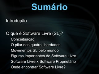 Sumário Introdução 