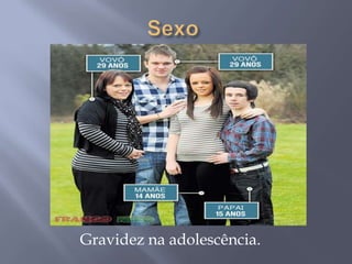 Gravidez na adolescência.
 