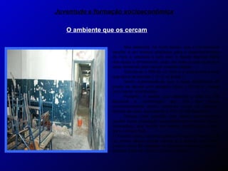 Juventude e formação socioeconômica O ambiente que os cercam Nós sabemos, há muito tempo, que a má estrutura escolar é um imenso obstáculo para o desenvolvimento do País e, ademais a tudo isso, o Bando Mundial BIRD nos ajuda a dimensionar cada vez mais o quão grande é esse obstáculo pelo calculo exposto abaixo: Calcula-se o PIB de um País e o quanto dos jovens que deixa de estudar ( 10 % no Brasil ). Assim subentende-se que a cada desistência do jovem na escola uma geração inteira ( 40 anos ) existe com menor contribuição. Portanto, é sabido que retirando o total do PIB Nacional a contribuição dos 10% dos jovens economicamente ativos, perde-se cerca de trezentos bilhões de reais, equivalente a 16% do PIB Brasileiro. Porque uma geração com menor conhecimento resulta numa população economicamente menos ativa e competitiva, que resulta em menos contribuição e lucro para o nosso País. O Próximo tópico se preocupara em expor um ensino que os jovens dessa classe recebe e o porquê que tantos jovens como foi relatado na pesquisa anterior param de estudar antes de concluir o Ensino Médio. 