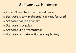 Software Not Hardware Intro | PPT