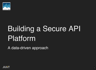 Building A Secure API Platform: A Data-Driven Approach | PPT