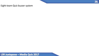 Eight-team Quiz buzzer system
 