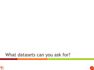 What datasets can you ask for?
17
 