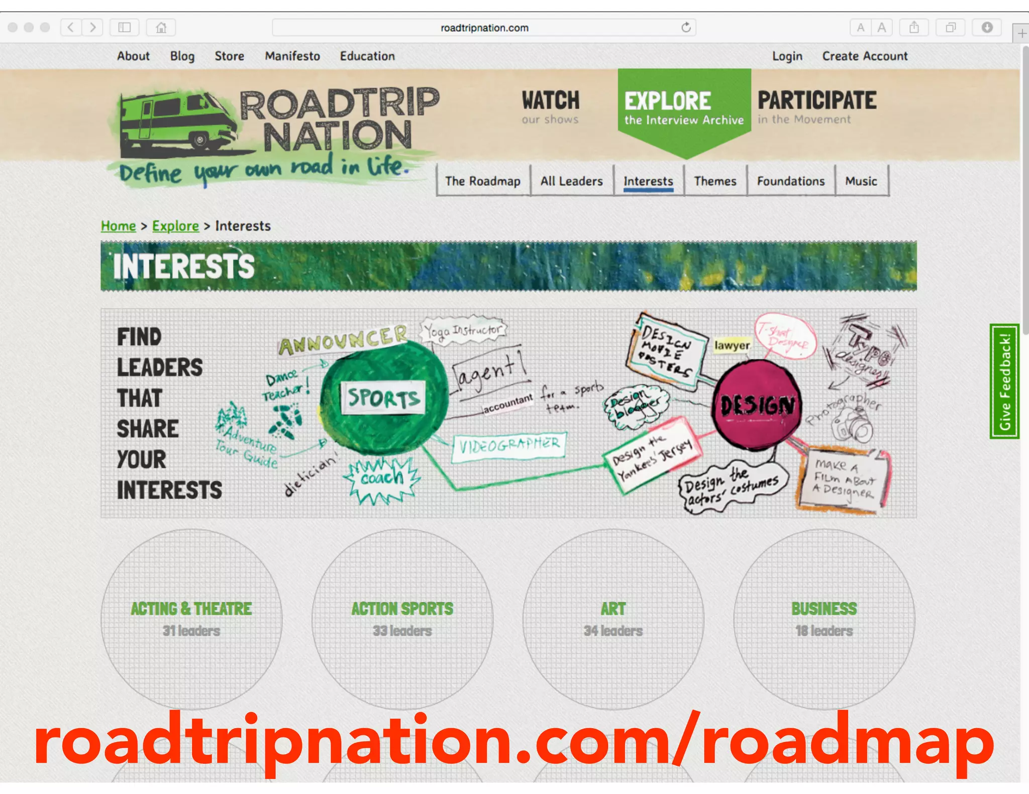 roadtripnation.com/roadmap
 
