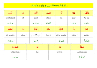 Quran Juzz/Para 01 with topics ,rukkus ,word by word with root Slide 269