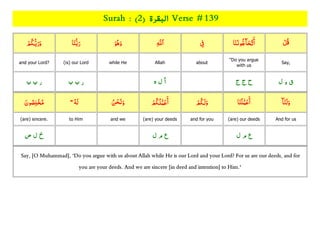 Quran Juzz/Para 01 with topics ,rukkus ,word by word with root Slide 310