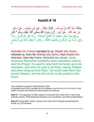 Juzz ul rafa al yadeen by(imam bukhari) | PDF