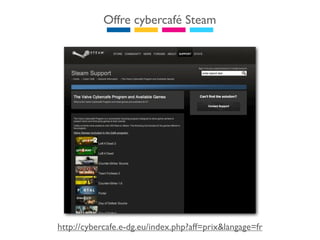 Offre cybercafé Steam




http://cybercafe.e-dg.eu/index.php?aff=prix&langage=fr
 
