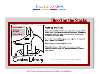Enquête policière




http://www.trinity.edu/jdonald/bloodonthestacks.html
 