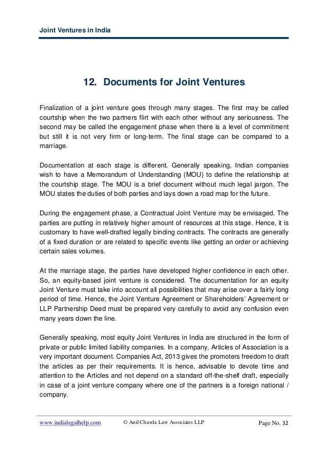 joint ventures in india options regulations and restrictions for f draft joint venture agreement india