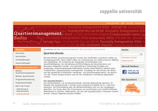 20   Quelle: Quartiermanagement Berlin 2011.   © TICC | Prof. Dr. Jörn von Lucke | 2012-03
 
