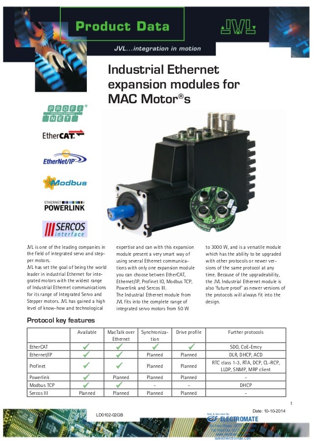 Jvl devicenet and canopen expansion modules for machine learning