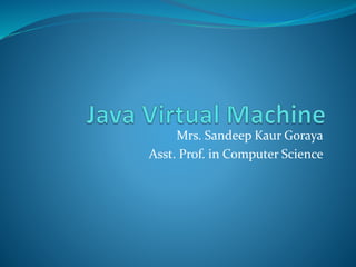 Mrs. Sandeep Kaur Goraya
Asst. Prof. in Computer Science
 