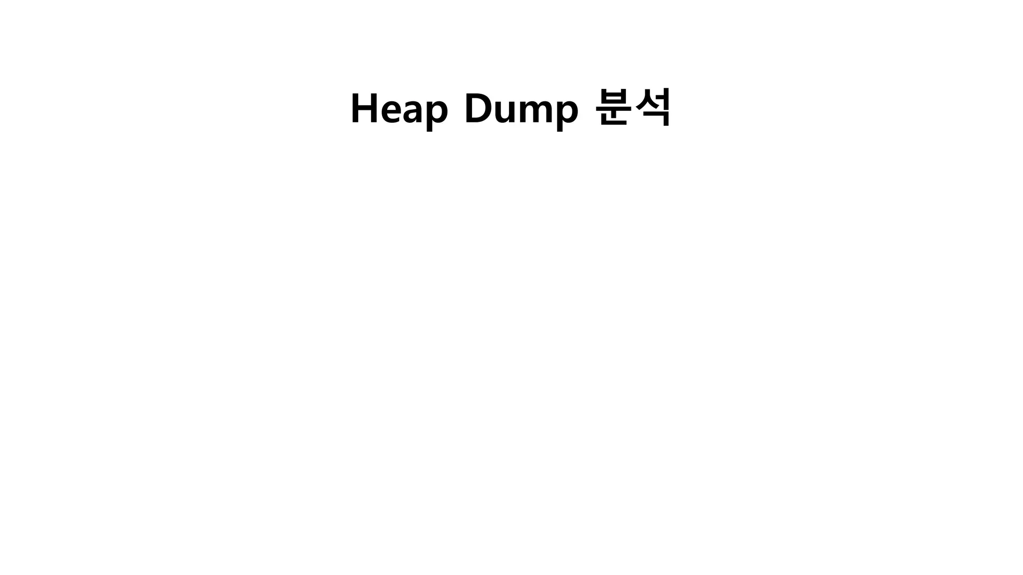 Heap Dump 분석
 