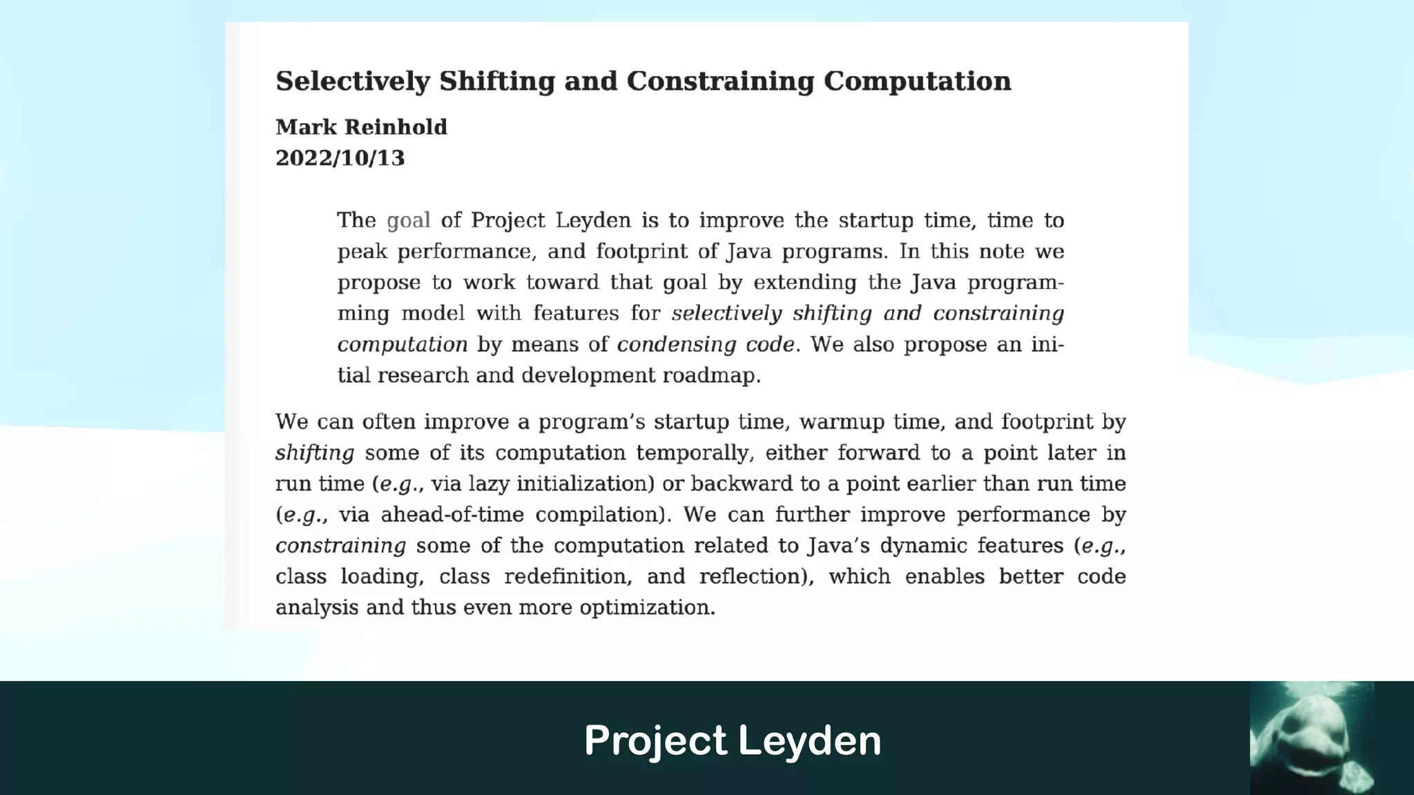 Project Leyden
 