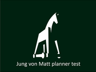JUNG VON MATT
     PLANNER TEST




Jung von Matt planner test
 