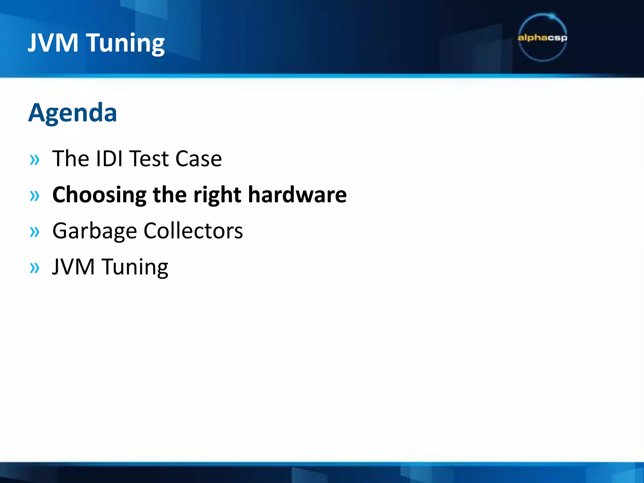 3000 +/- EJB Invocations per minute100+ concurrent web sessionsInternal Print servers clients Internal Mail servers clientsInternal Webservices clientsJBoss EAR cluster user load informationThe IDI Test Case
