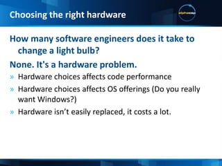 The IDI Test CaseChoosing the right hardwareGarbage CollectorsJVM TuningAgendaJVM Tuning