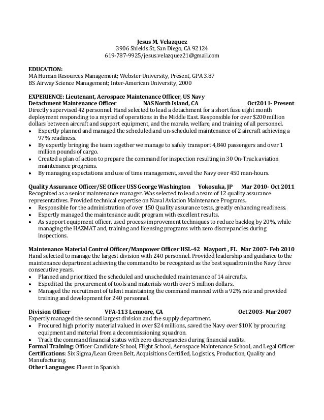 jv one page resume maintenance man resume