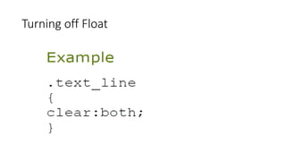 Turning off Float
 
