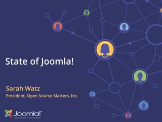 State of Joomla!
Sarah Watz
President, Open Source Matters, Inc.
 