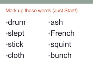 underline blends and digraph