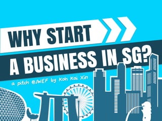 A BUSINESS IN SG?
WHY START
a pitch @JWEF by Koh Kai Xin
 