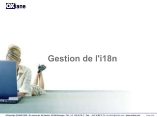 Gestion de l'i18n 