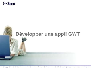 Développer une appli GWT 