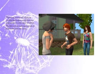 “Net als jij, trouwens!”, slijmt de roodharige jongen, en hij doet een poging diep in mijn ogen te kijken.Hij lijkt me wat opdringerig, ook al ken ik niet eens zijn naam.