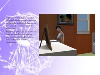 Ik ga meteen mijn kamer bekijken, die al helemaal is ingericht met mijn persoonlijke spulletjes. Ik laat me op de bureaustoel vallen, en kijk de kamer rond.Mijn blik blijft hangen op de foto die naast me staat. Een jaar geleden genomen, ikzelf zittend in het gras met naast me een lachend peutermeisje.