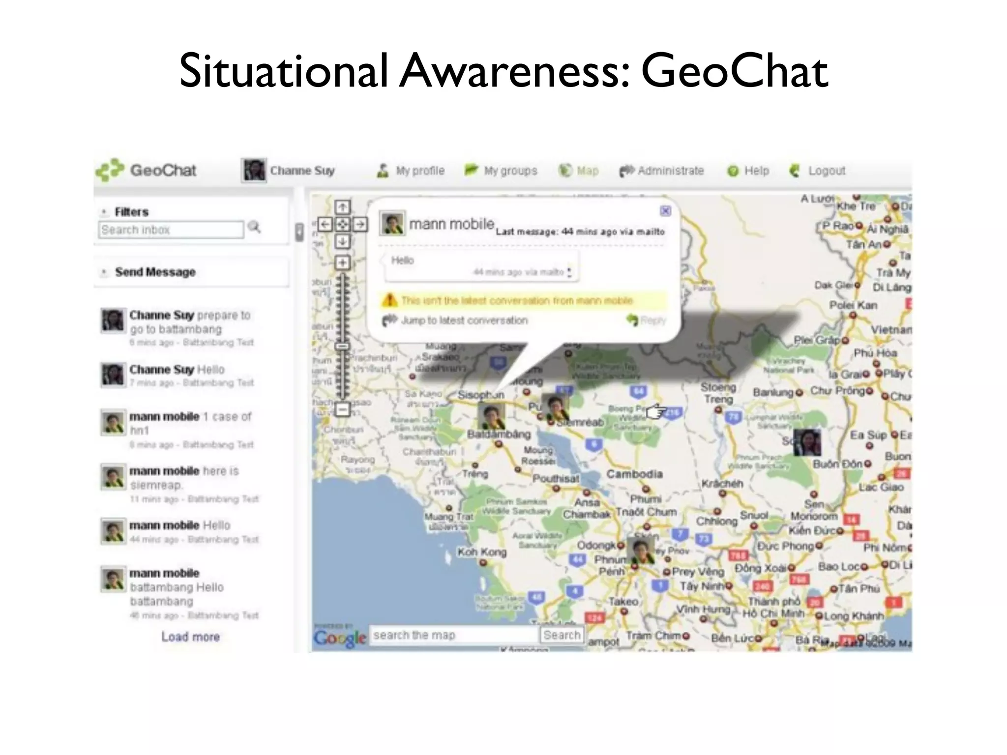 Situational Awareness: GeoChat
 
