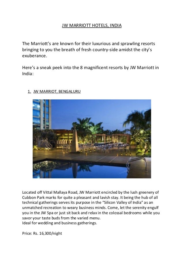 JW Marriott Hotels India jw-marriott-hotels-india