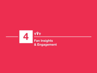 4 Fan Insights
& Engagement
 