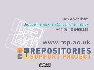 Recent Events…RSP Summer SchoolThree-day residential training event covering most of the aspects of repository management (technical, preservation, metadata, advocacy etc)Research in the Open: How mandates work in practicePreservation training events RSP Software DayCommunicating for effective advocacy http://www.rsp.ac.uk/events/