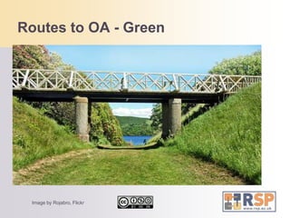 Routes to OA - GreenSome textdetails of thatSome more textAnother ideaMore stuffdetail 1detail 2Image by Rojabro, Flickr