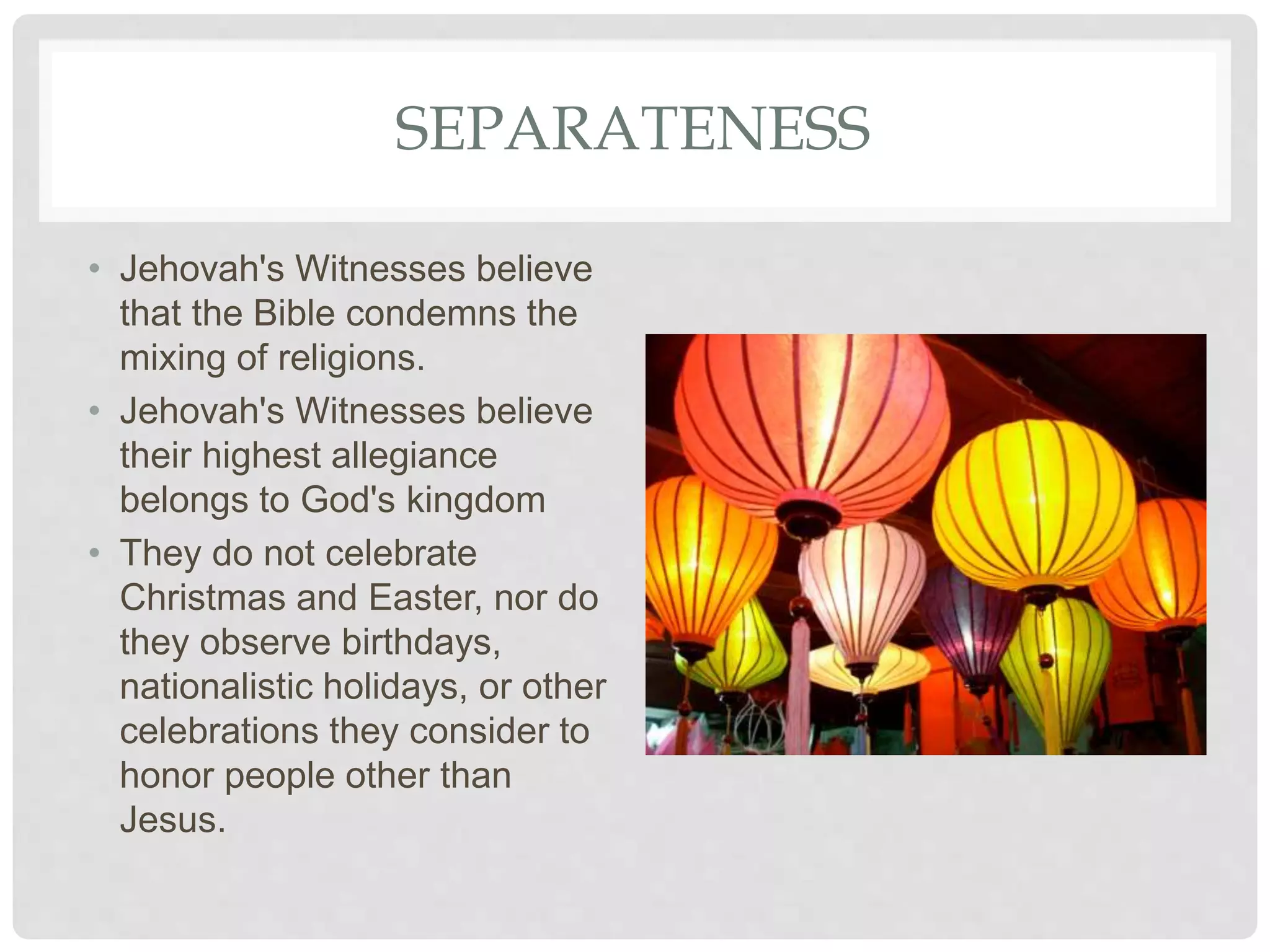 jehovah's witnesses | PPTX
