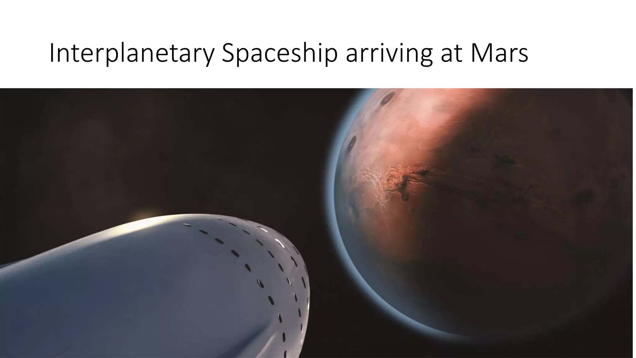 Interplanetary Spaceship arriving at Mars