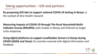 Resilient food and agriculture systems in Kenya within the COVID-19 pandemic: opportunities and challenges (focus on livestock)