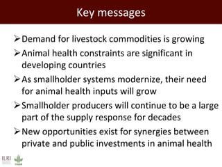 Opportunities for public-private investment in animal health in developing countries 